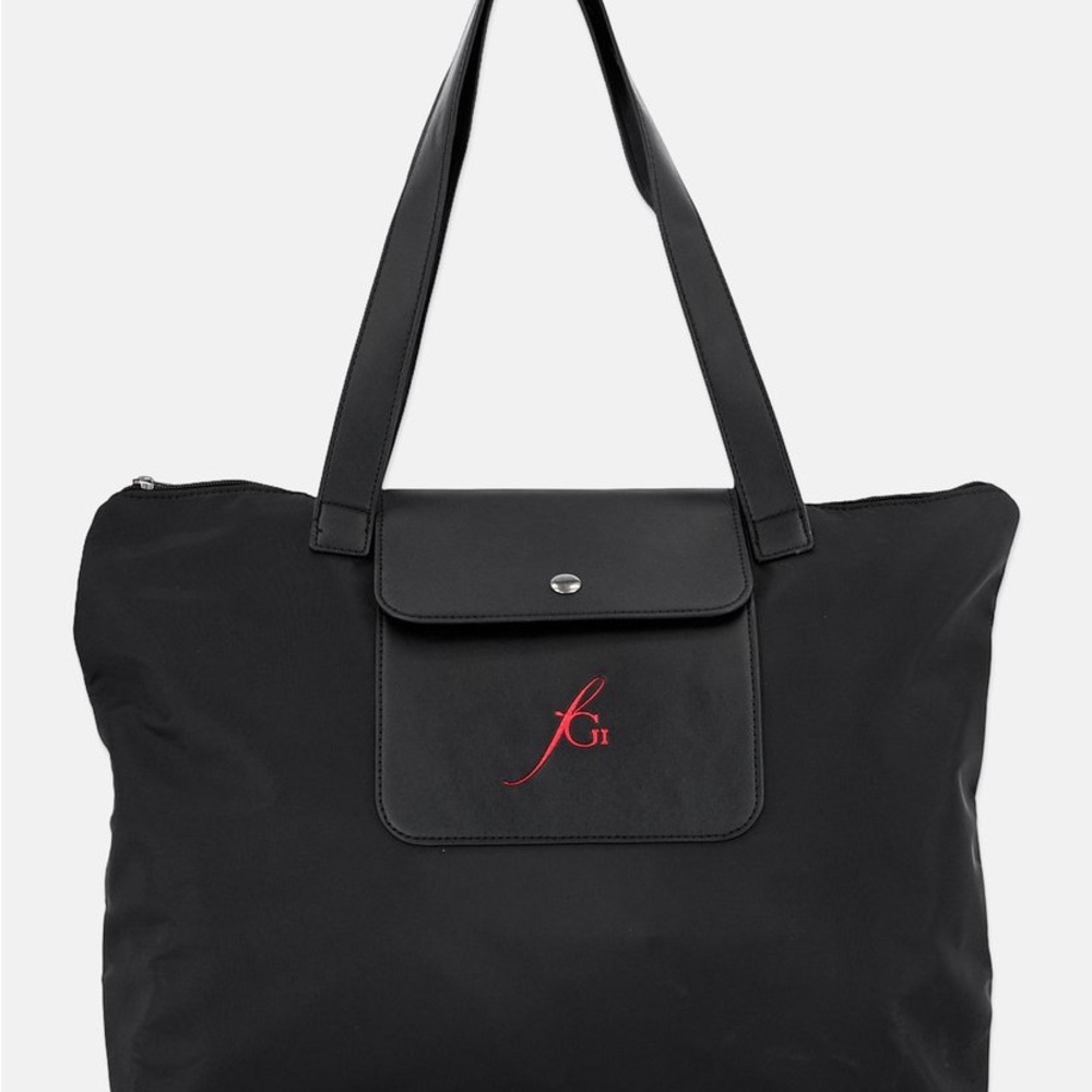 Go Sac Women Embroidered Logo Tote Bag, Black